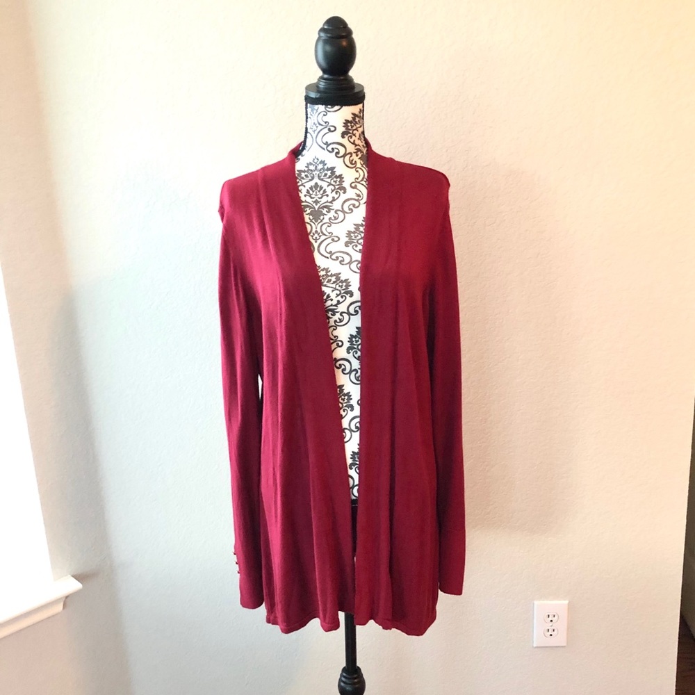 White House Black Market - Burgundy Cardigan